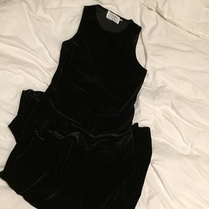 90s Black velvet dress